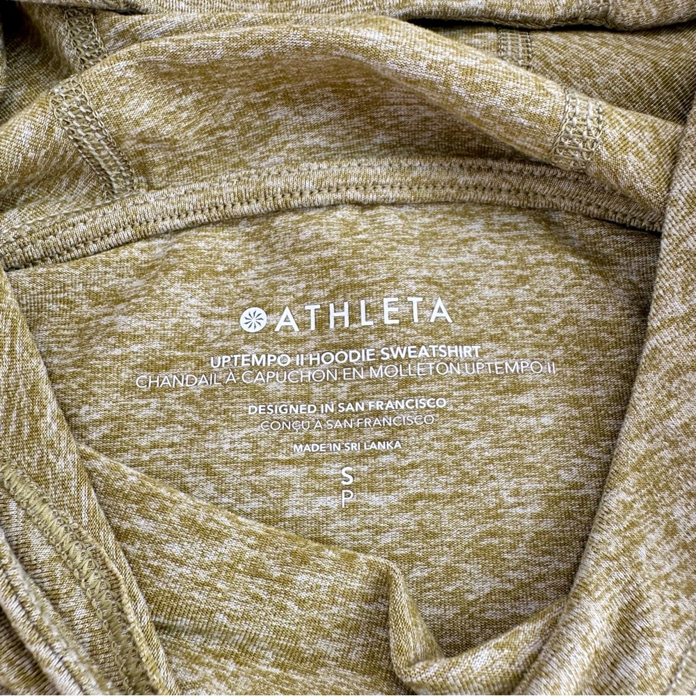 Athleta Uptempo II Hoodie Sweatshirt, Tapestry Gold, Small - Picture 8 of 14